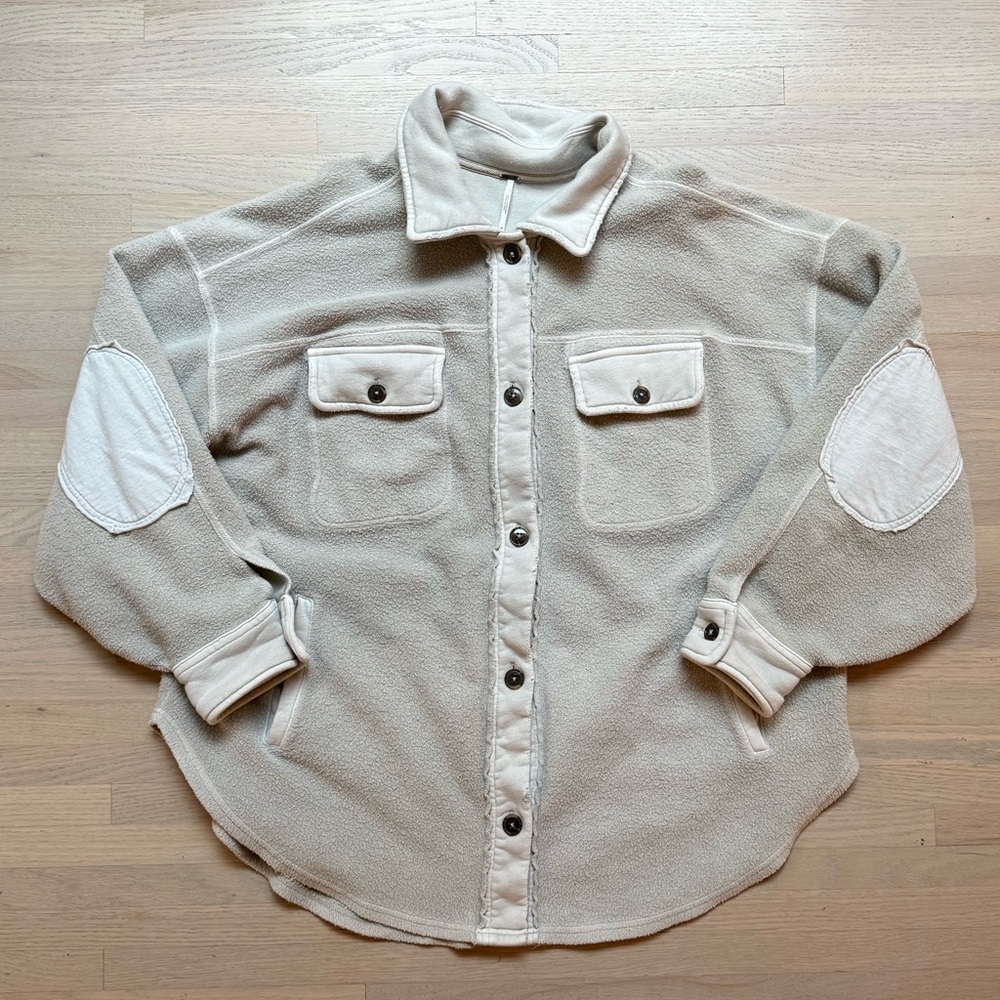 Free People Ruby Jacket Shacket Cream M
